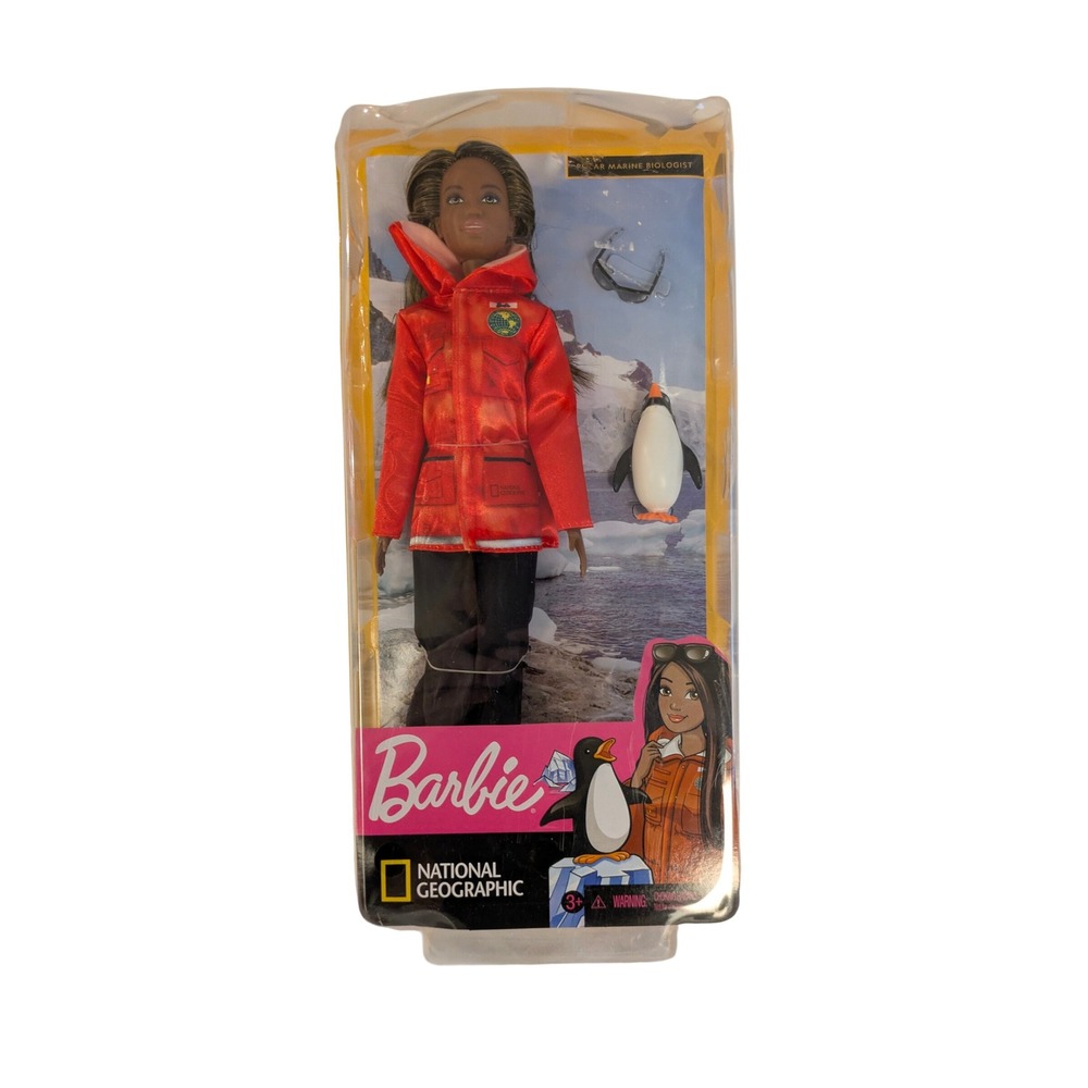 Barbie National Geographic Polar Marine‎ Biologist Doll  Penguin Accessory New